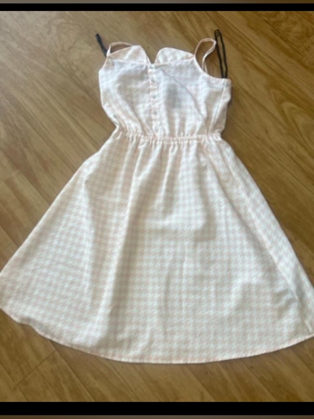 Kardashian Kollection Pale Pink Houndstooth Mini Dress - Picture 2 of 6